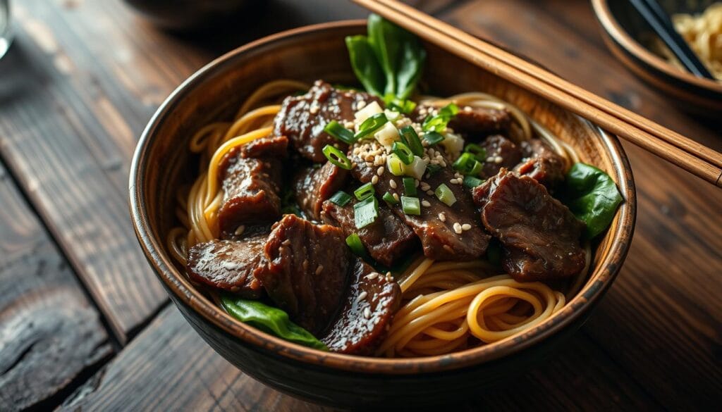 mongolian beef noodles