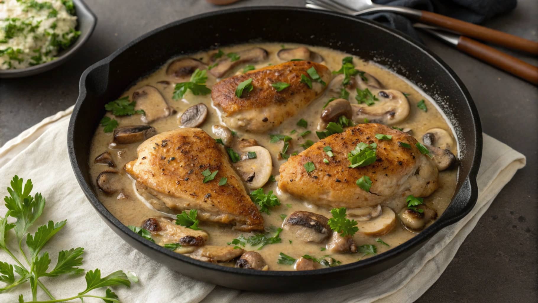 One-Pan Cream of Mushroom Chicken
