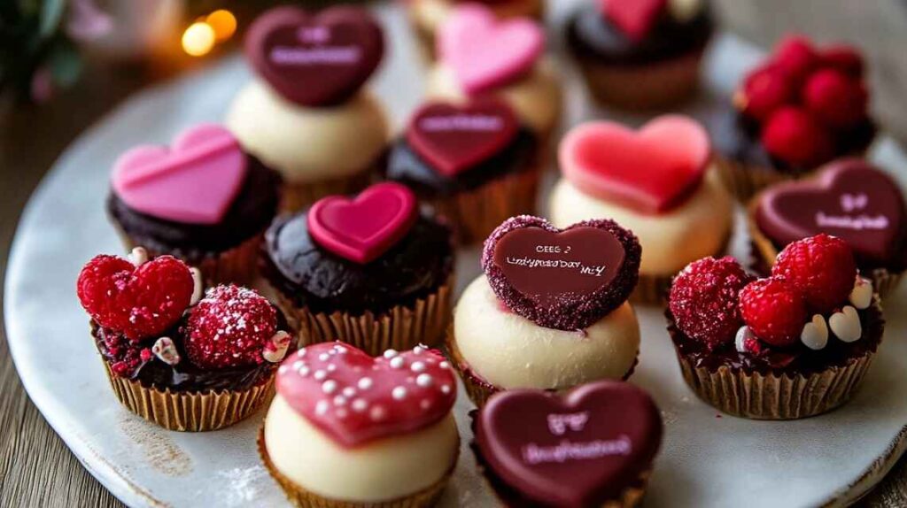 How to Make the Best Rolled Sugar Cookies for Any Occasion 11 "Gluten-free Valentine’s Day desserts, including cookies, cake, and cheesecake, on a decorative table with romantic decor."