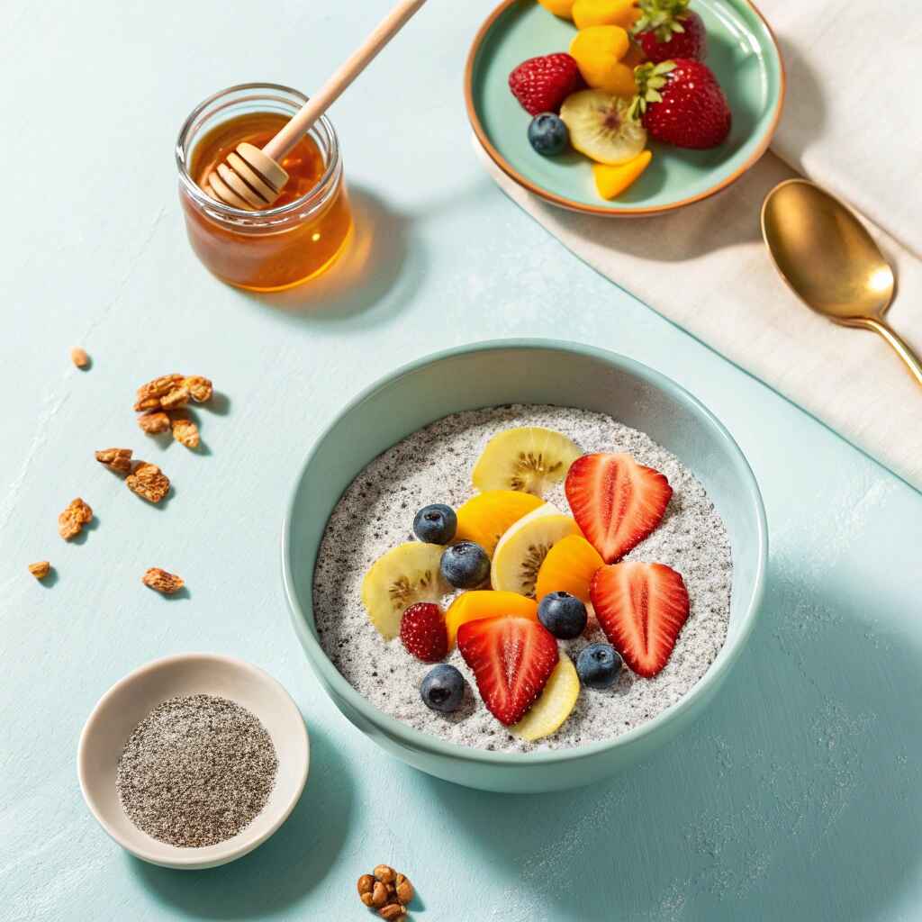 High Protein Breakfast Recipes to Start Your Day Right 4 Chia Seed Protein Pudding Topped with Fresh Fruits