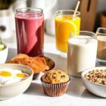 High-protein healthy breakfast recipes for busy mornings displayed on a clean kitchen counter