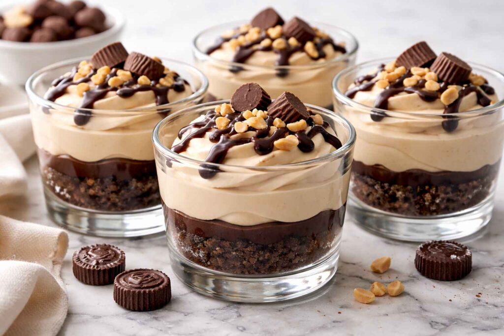 No-Bake Peanut Butter Cheesecake Cups (Easy & Creamy)